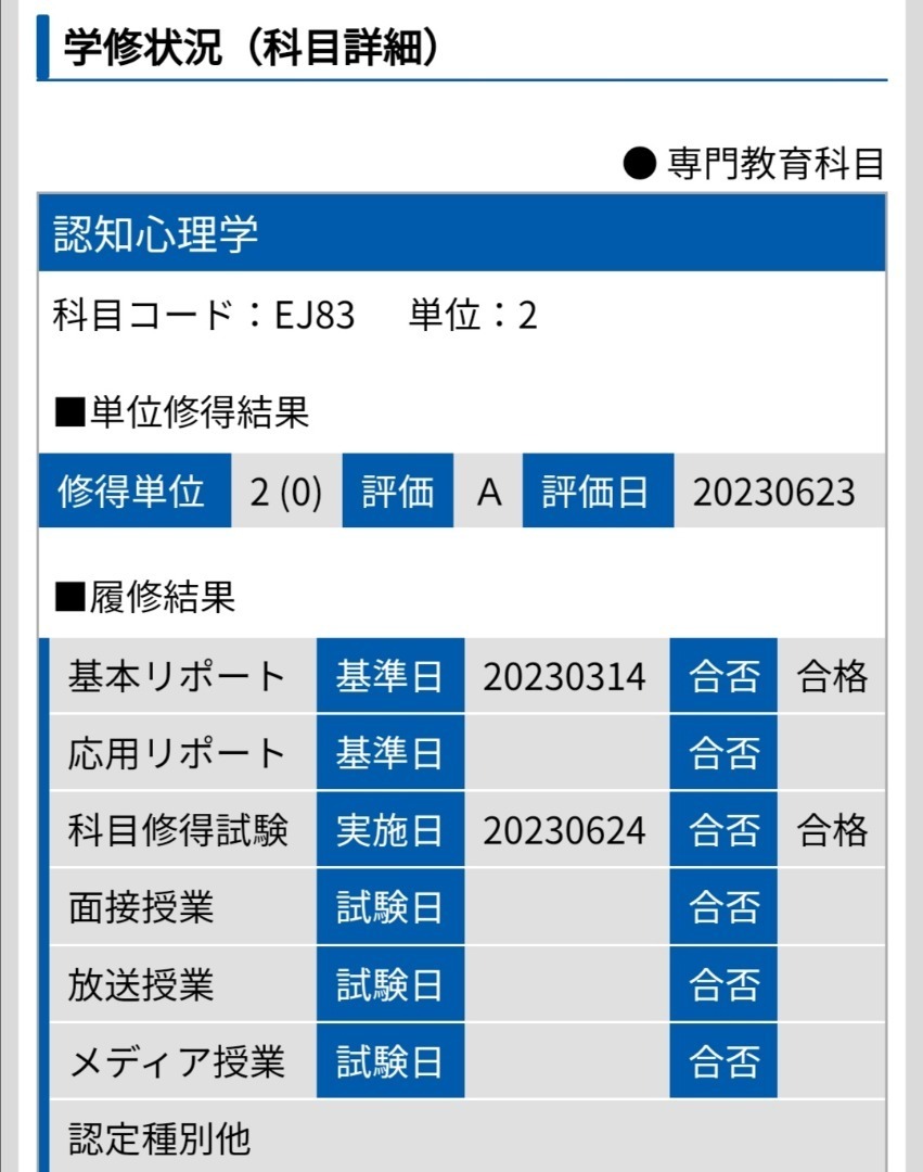 産業能率大学２５科目目 認知心理学カモシュウ 認定心理士単位充足完了: 独学でいってみよう ～通信制大学のすすめ～